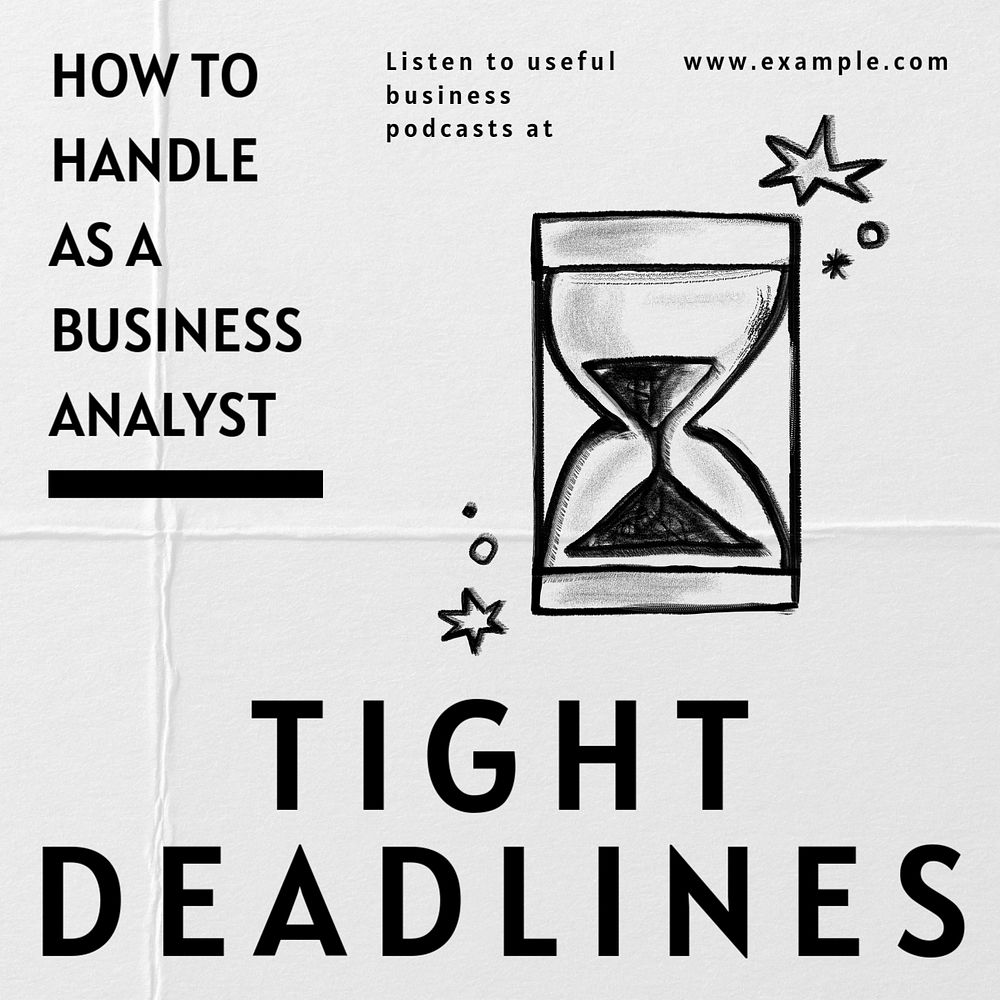 Tight deadlines Facebook ad template, editable text & design