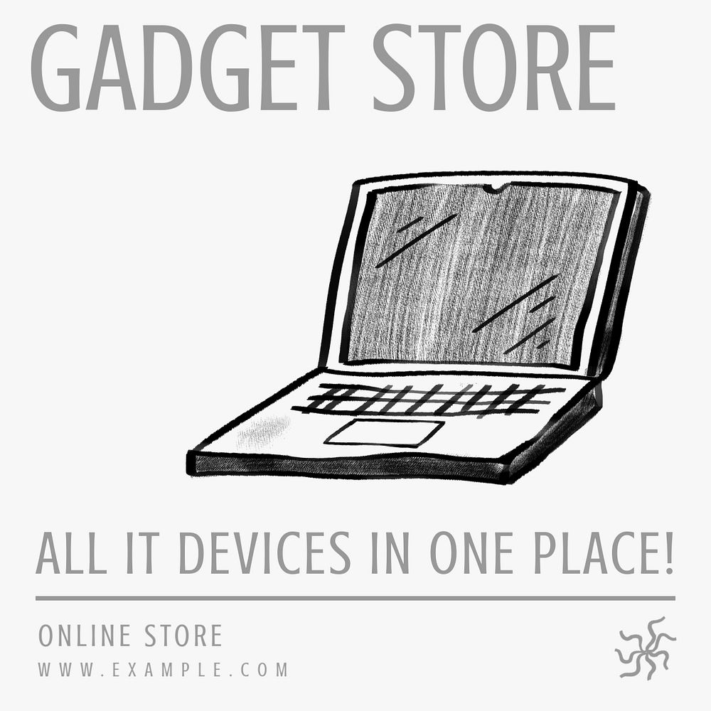 Digital devices store Facebook ad template, editable text & design