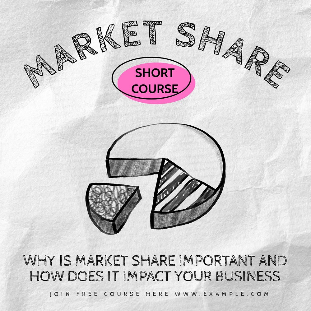 Market share Facebook ad template, editable text & design