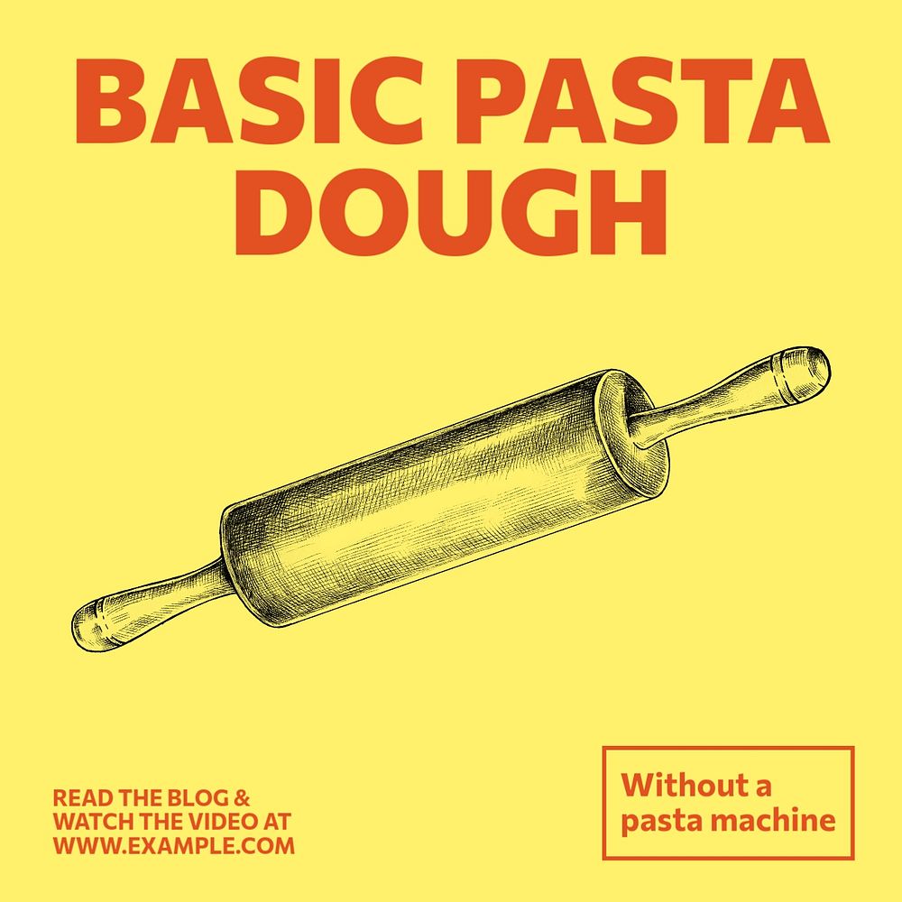 Pasta dough Facebook ad template, editable text & design