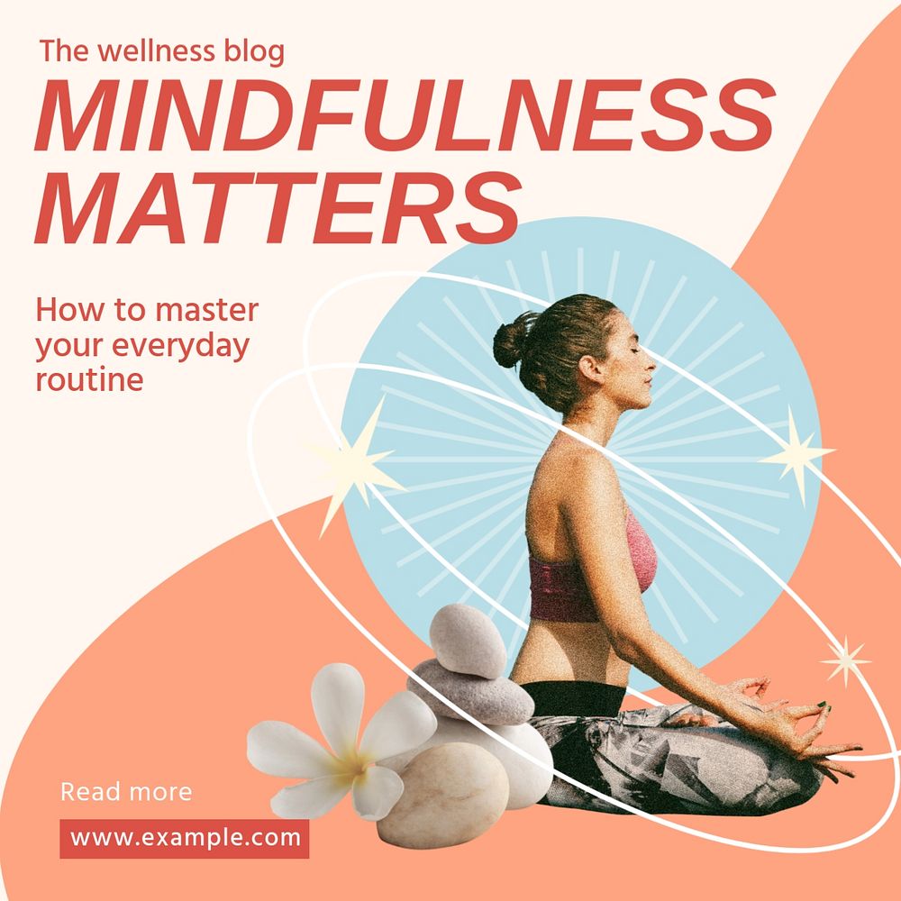 Mindfulness matters Instagram post template, editable social media design