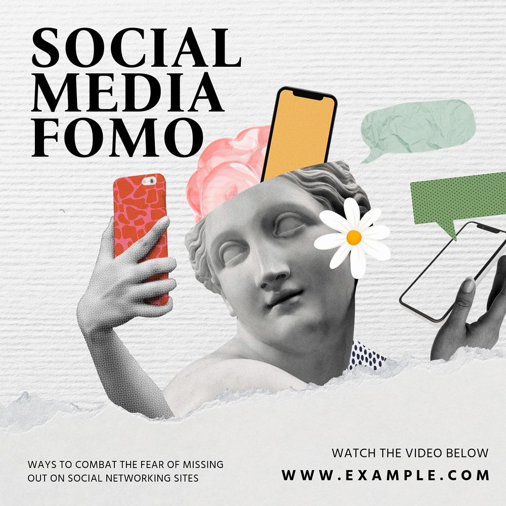 Social media issue Instagram post template, editable social media design