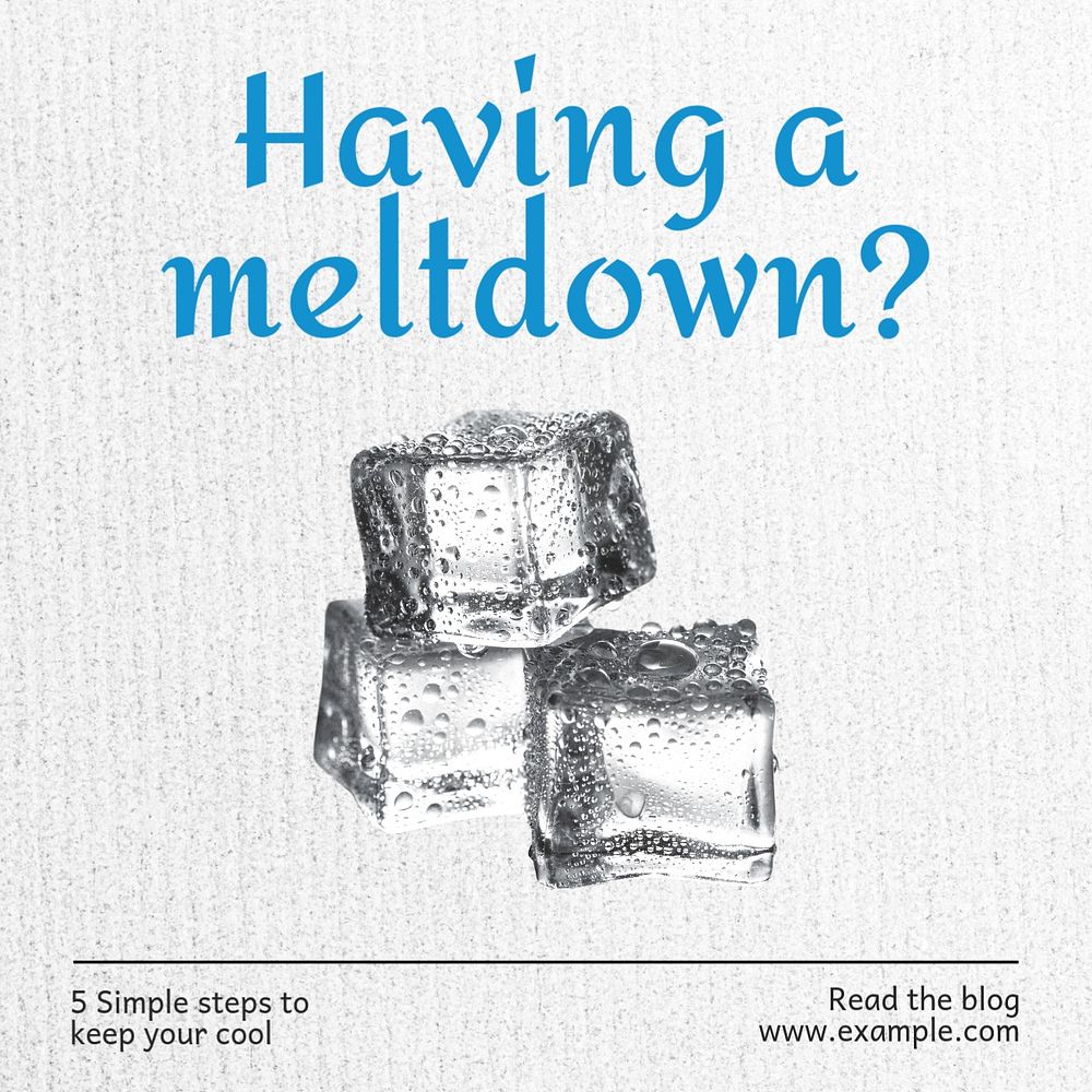 Emotional meltdown Facebook ad template, editable text & design