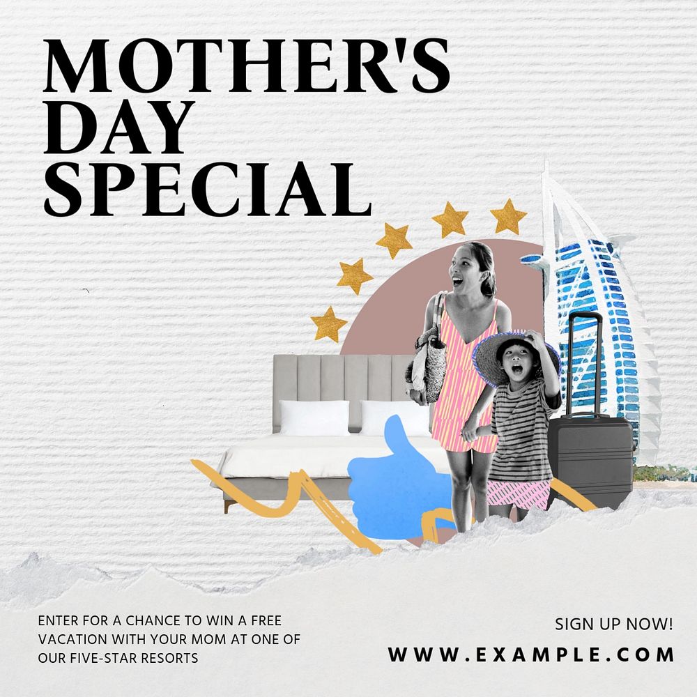 Mother's day special Instagram post template, editable social media design