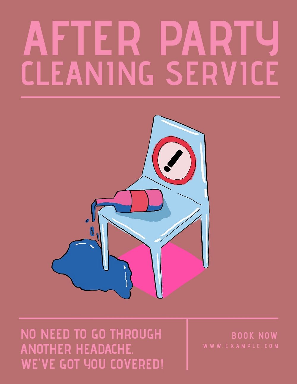 Cleaning service flyer template, editable advertisement