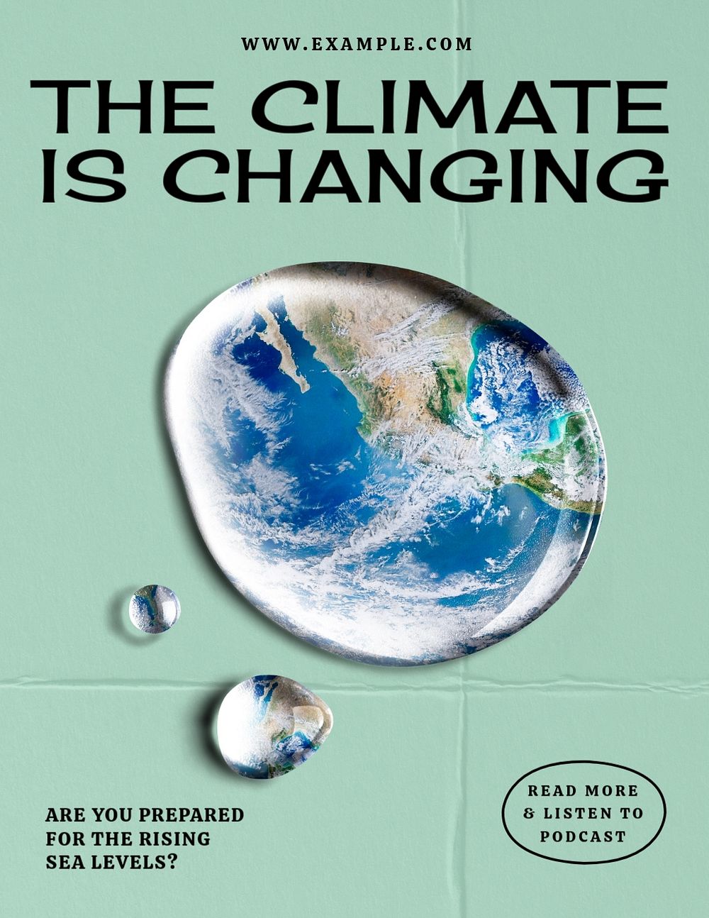 Climate change flyer template, editable advertisement