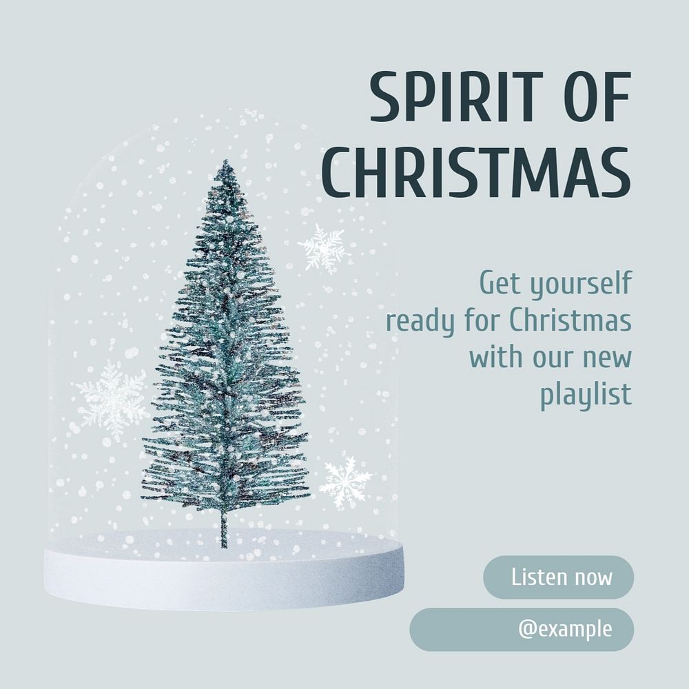 Christmas spirit Instagram post template, editable design