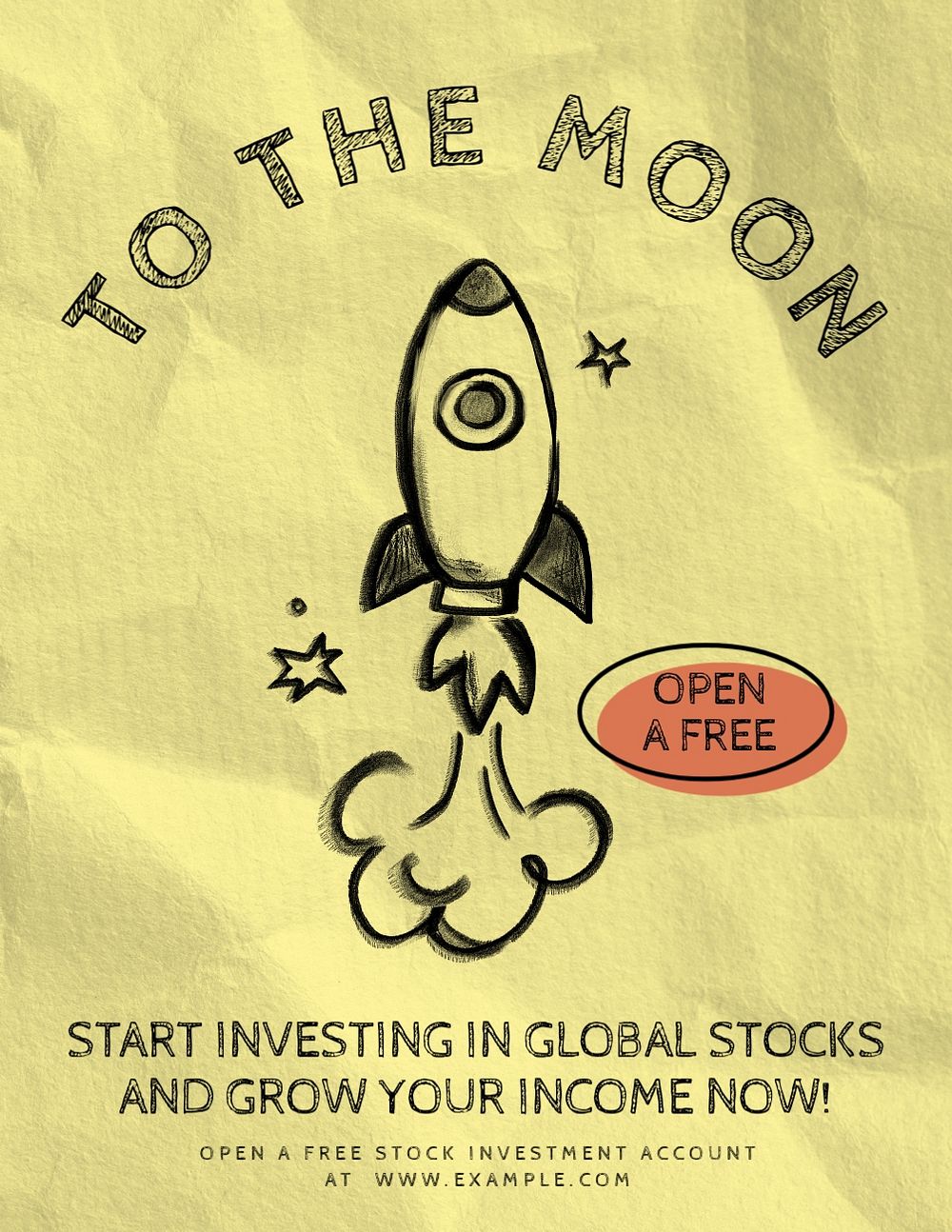 Global stock flyer template, editable advertisement