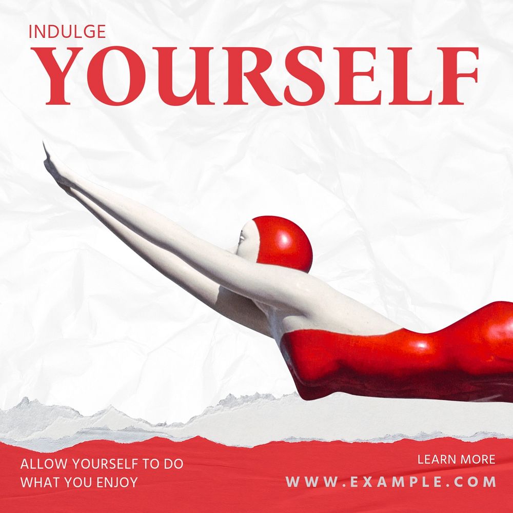 Indulge yourself Instagram post template, editable social media design