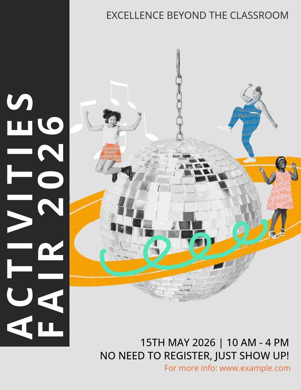 Activities fair, editable flyer template