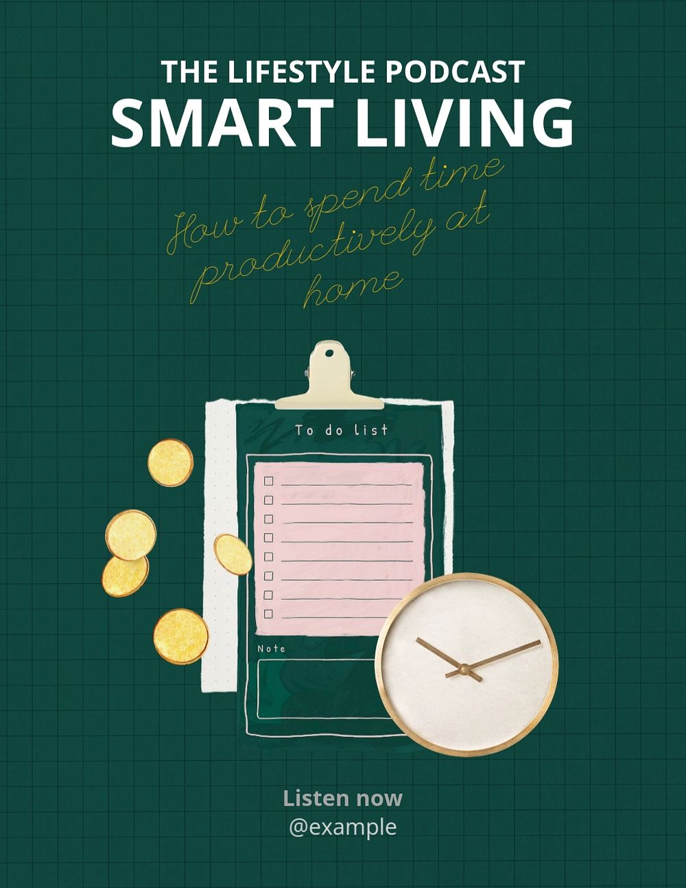 Smart living lifestyle flyer template, editable design