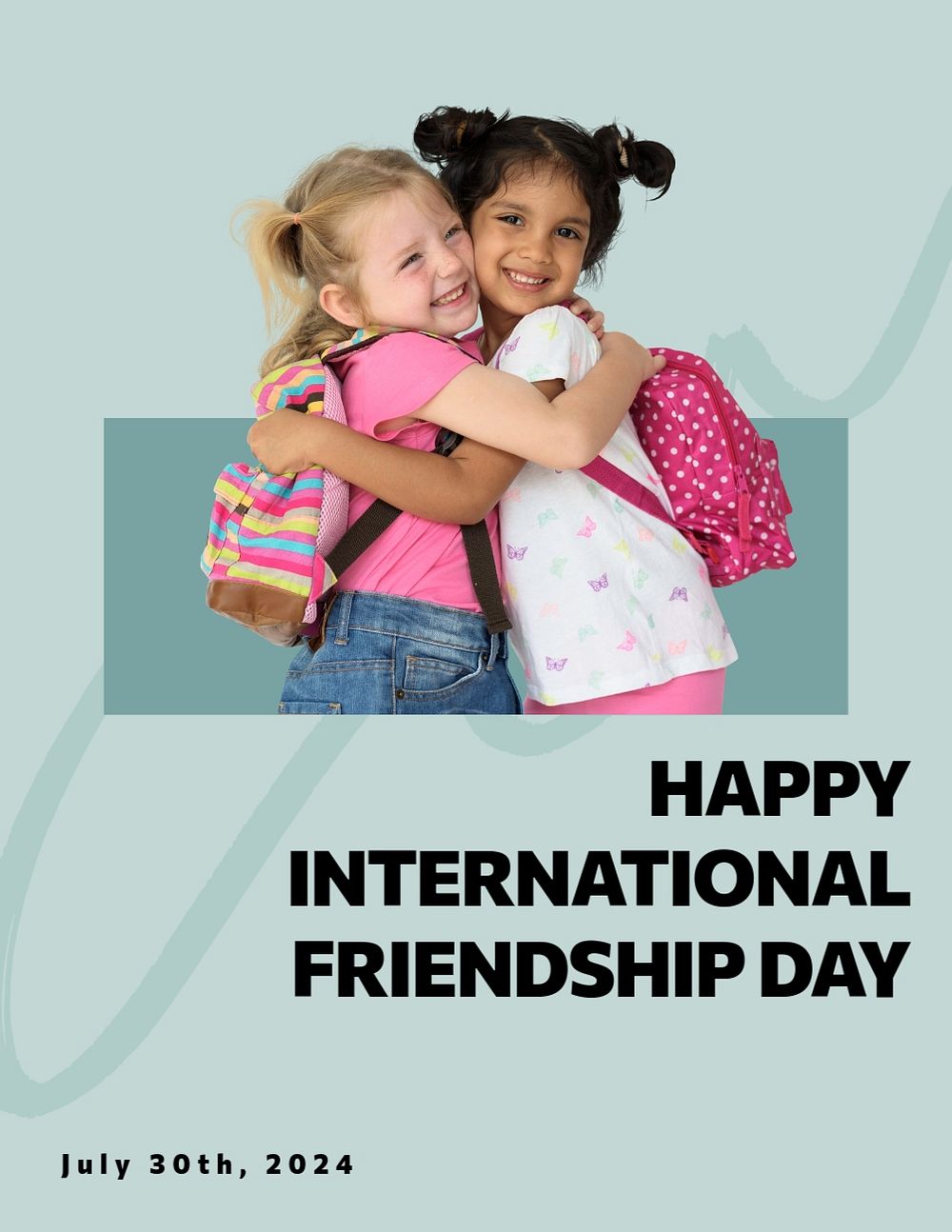 Friendship day, editable flyer template