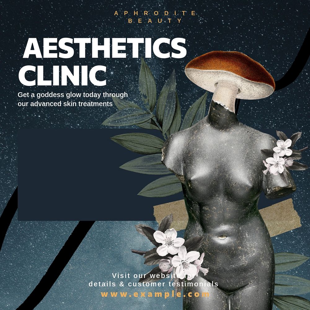 Beauty clinic Instagram post template, editable social media design