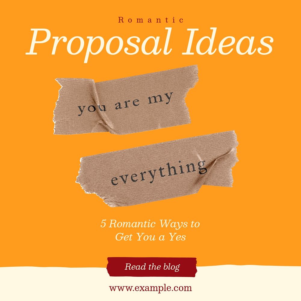 Proposal ideas Instagram post template, editable social media design