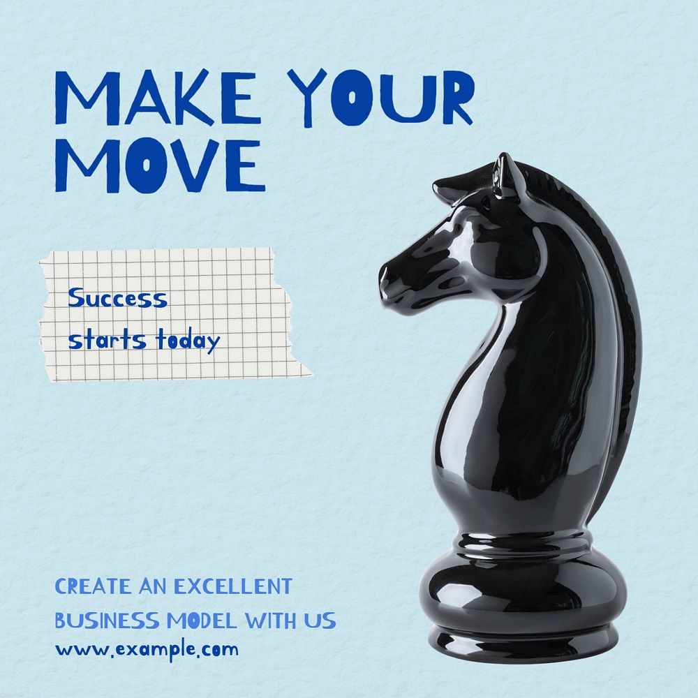 Make your move Instagram post template, editable social media design