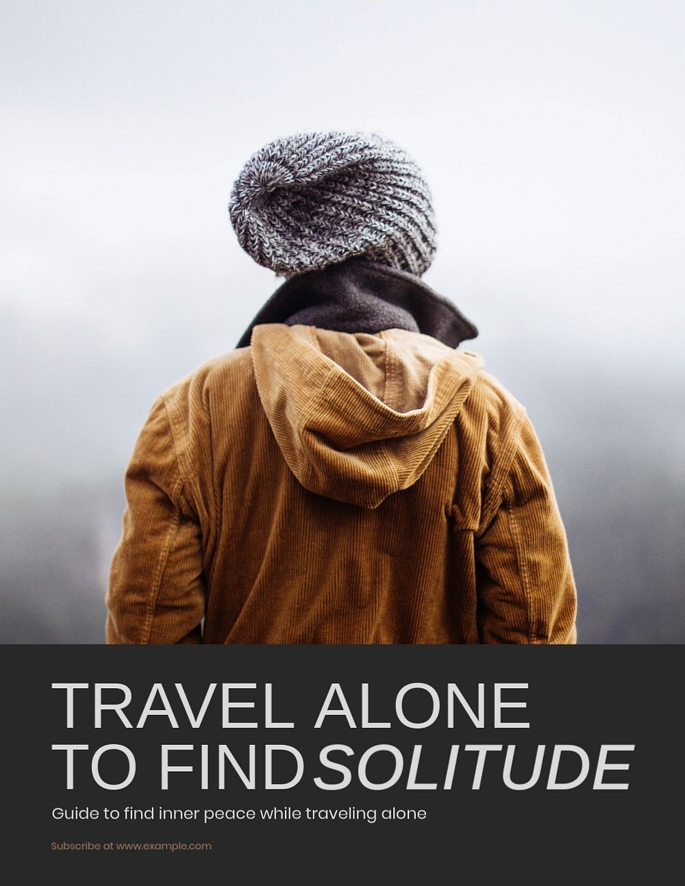 Travel alone flyer template, editable ad