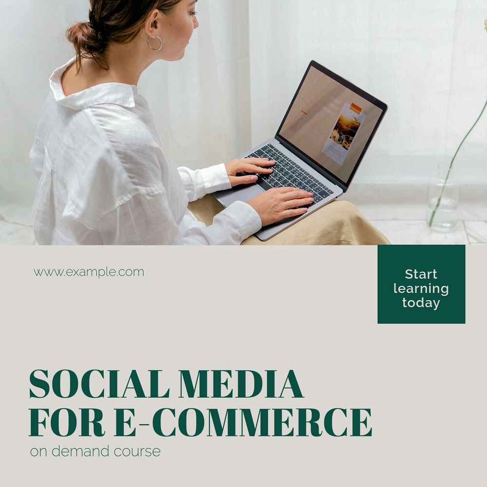 E-commerce social media Facebook post template, editable social media ad