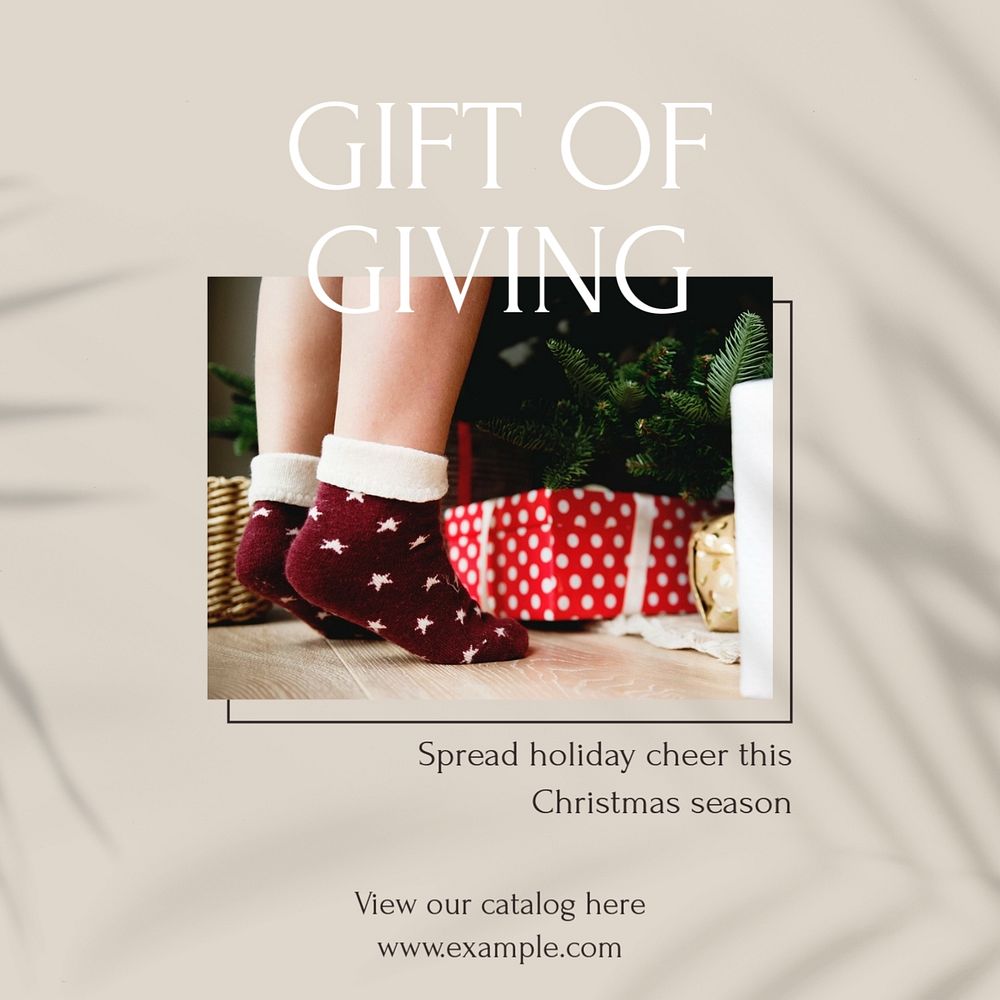 Christmas gift Facebook post template, editable social media ad