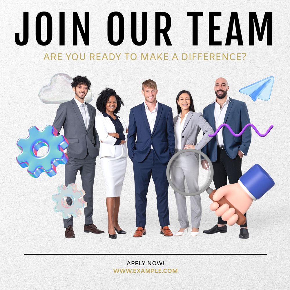 Join our team Instagram post template, editable design