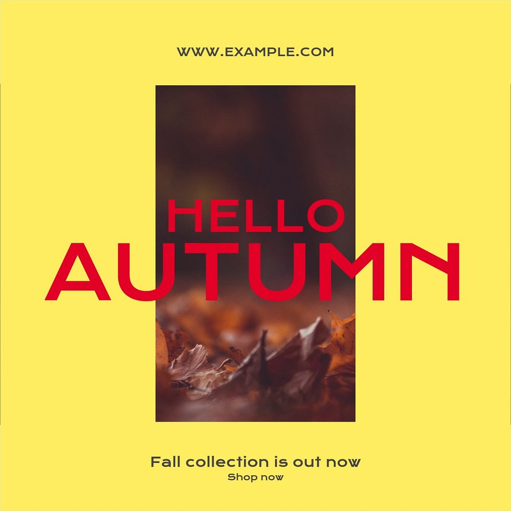 Fall collection Facebook post template, editable social media ad