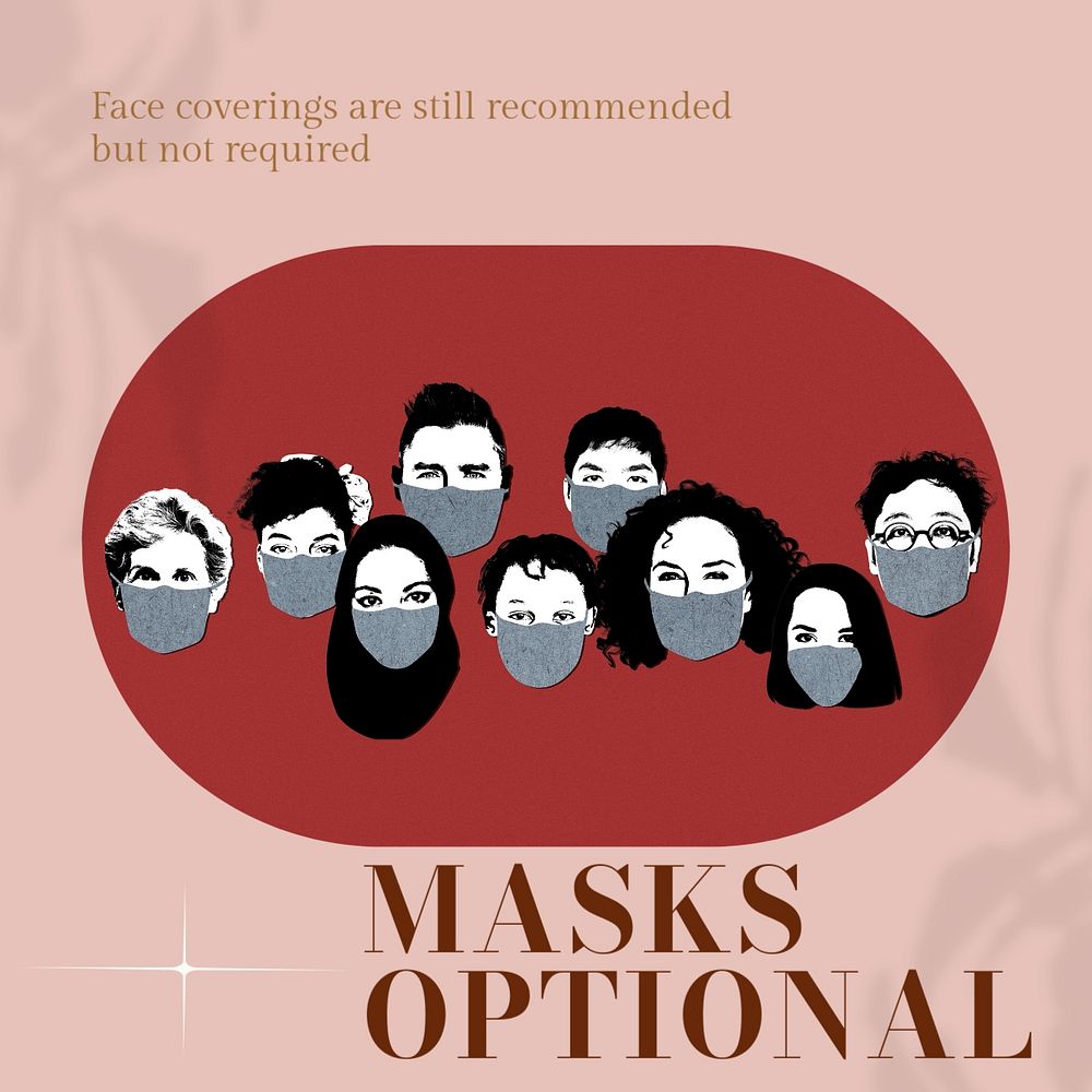 Masks optional Facebook post template, editable social media ad