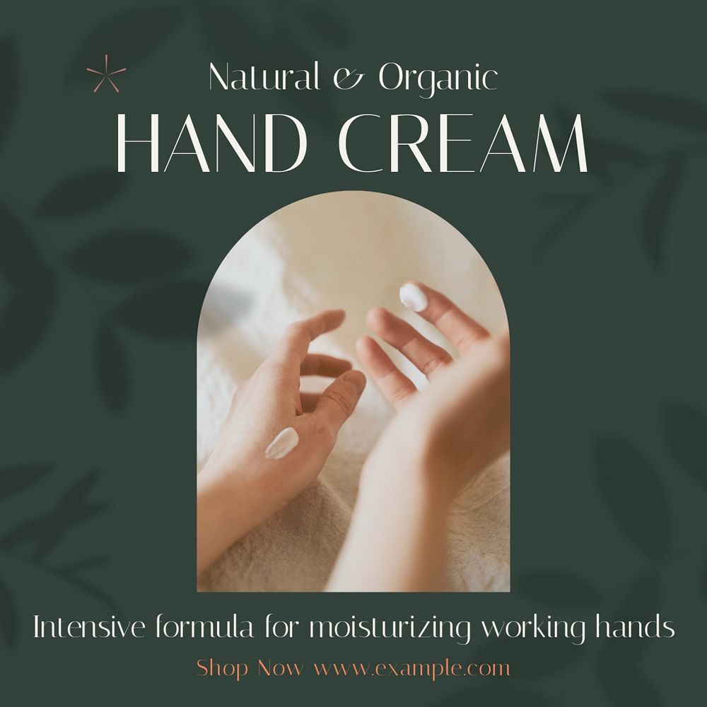 Hand cream Facebook post template, editable social media ad