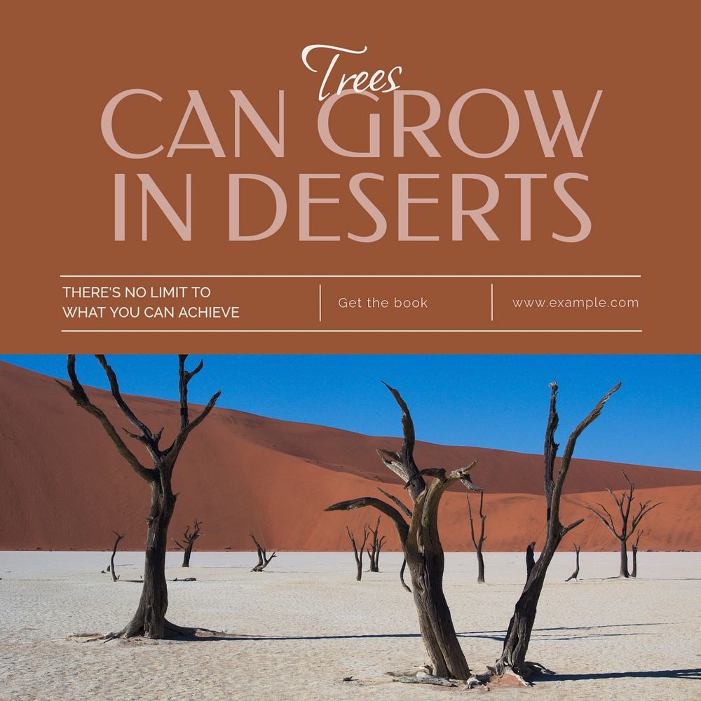 Desert Facebook post template, editable social media ad