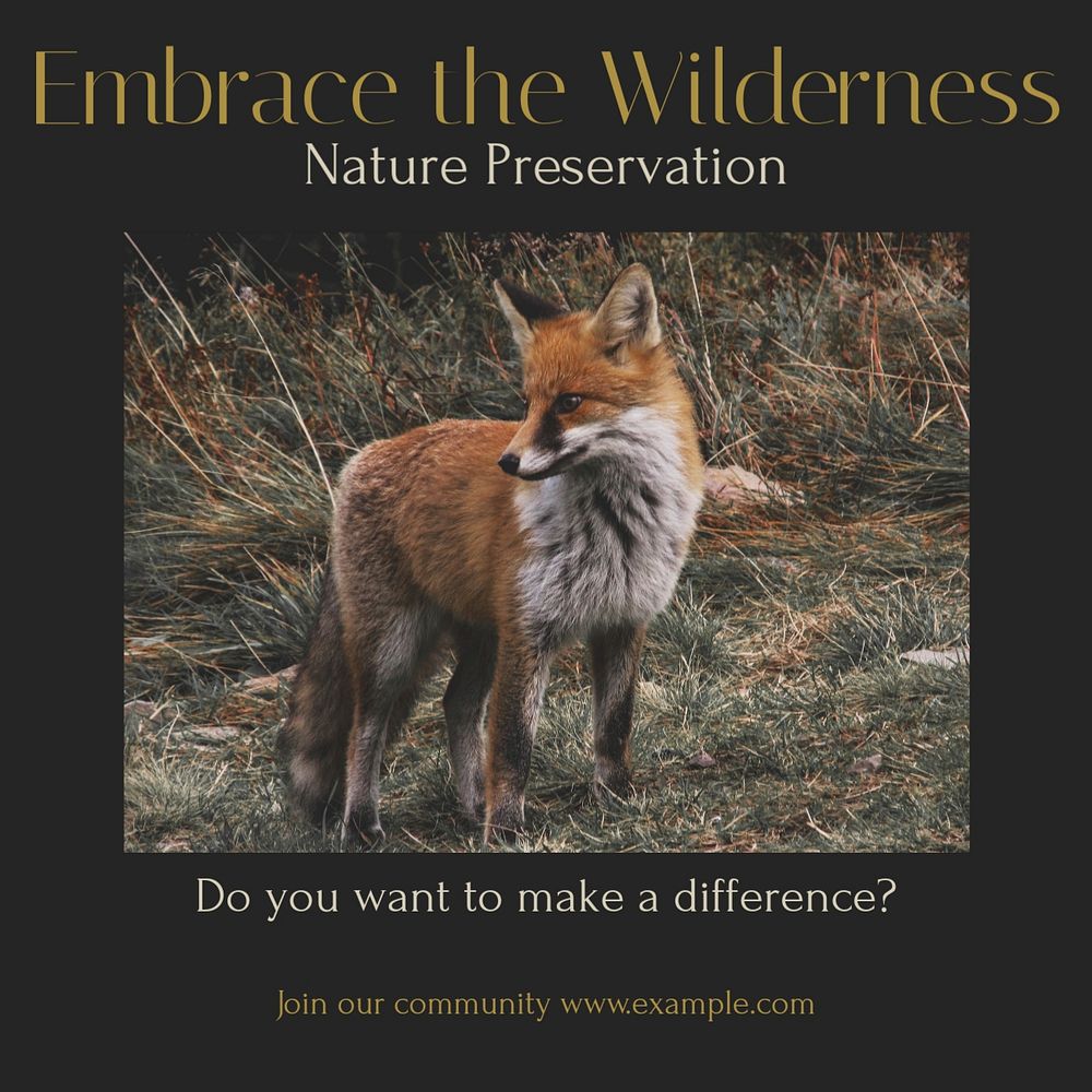 Embrace the wilderness Facebook post template, editable social media ad