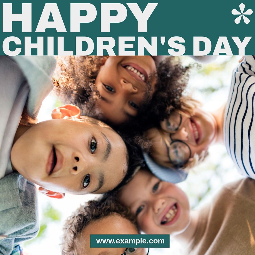 Children's day Facebook post template, editable social media ad