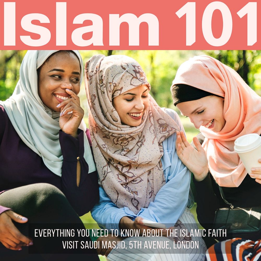 Islam 101 Instagram post template, editable design