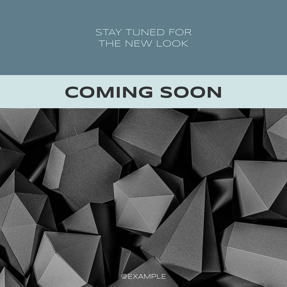 Coming soon Facebook post template, editable social media ad