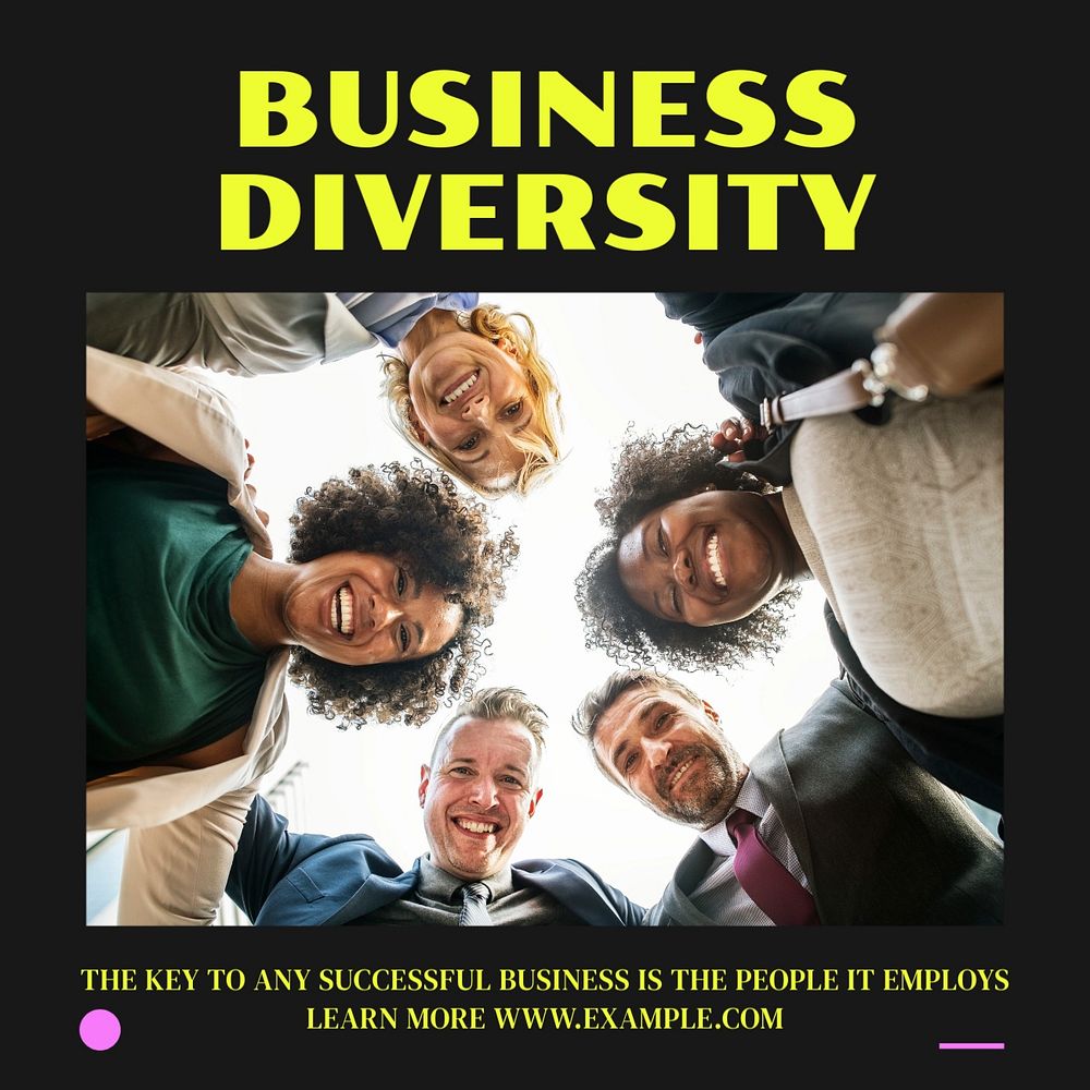 Business diversity Instagram post template, editable design