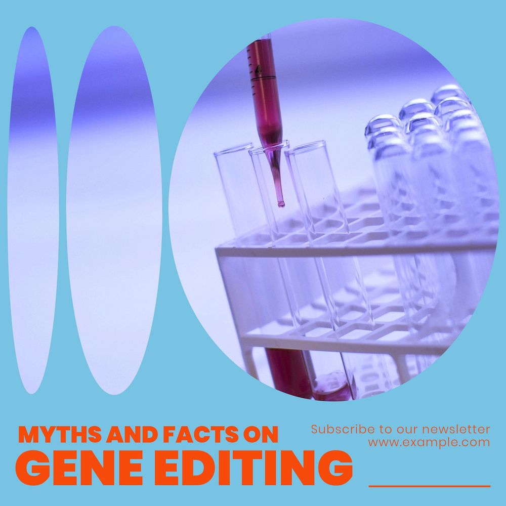 Gene editing Instagram post template, editable design