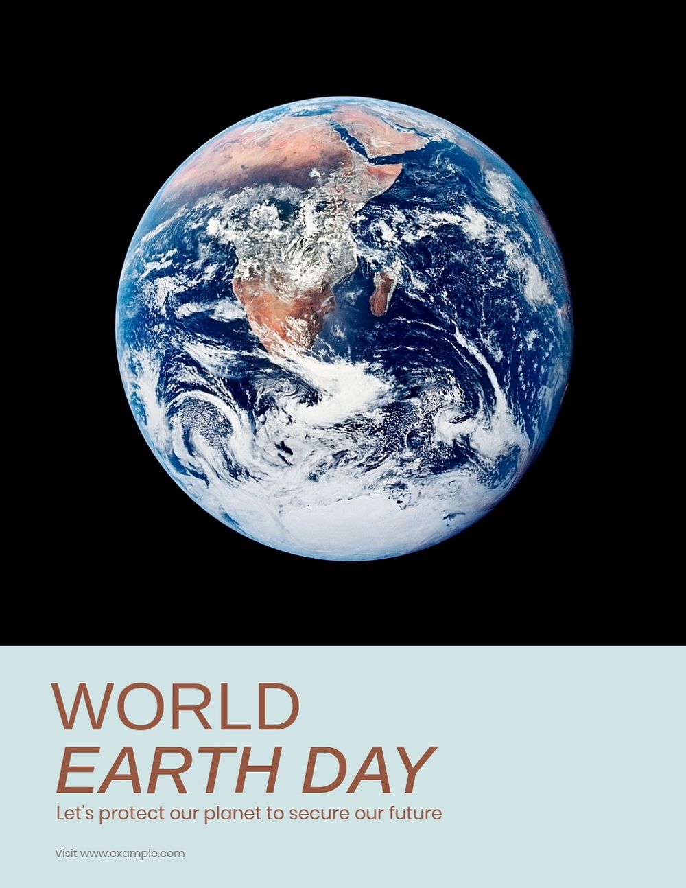 World earth day flyer template, editable text & design