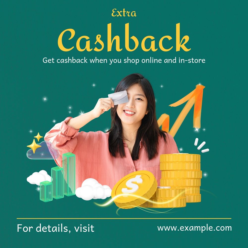 Cashback business template, editable design