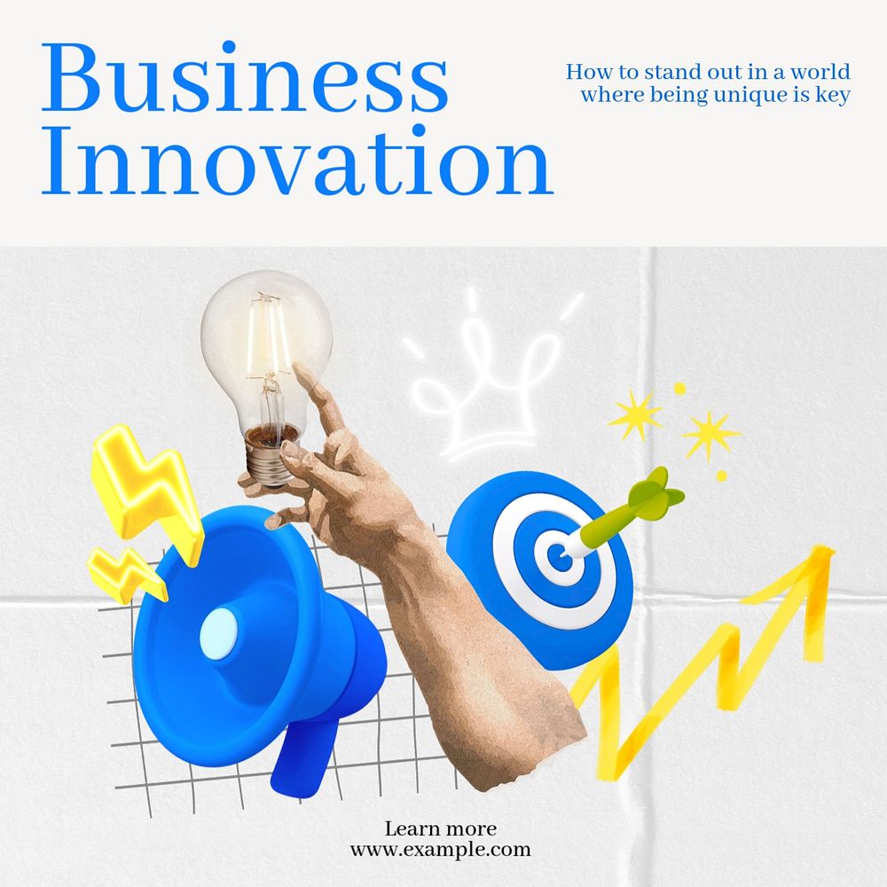 Business innovation Instagram post template, editable design