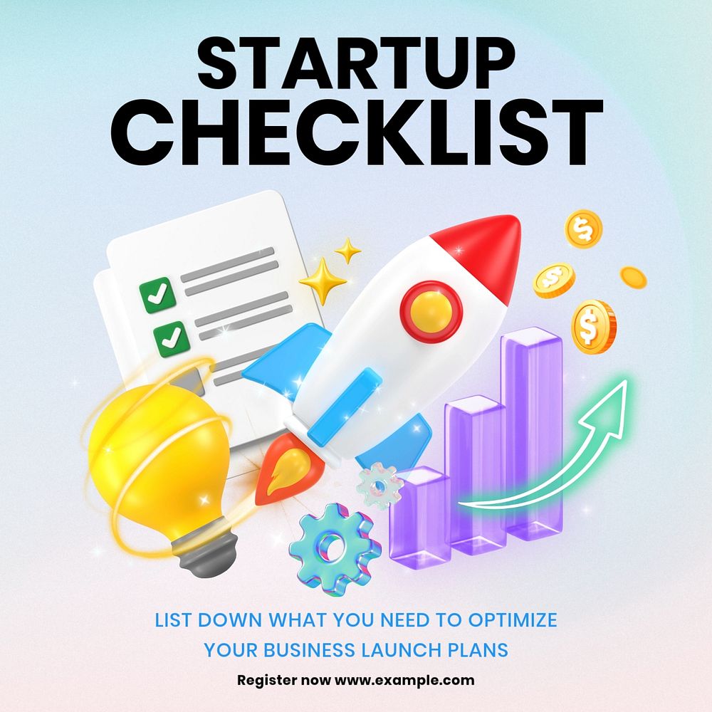 Startup checklist Instagram post template