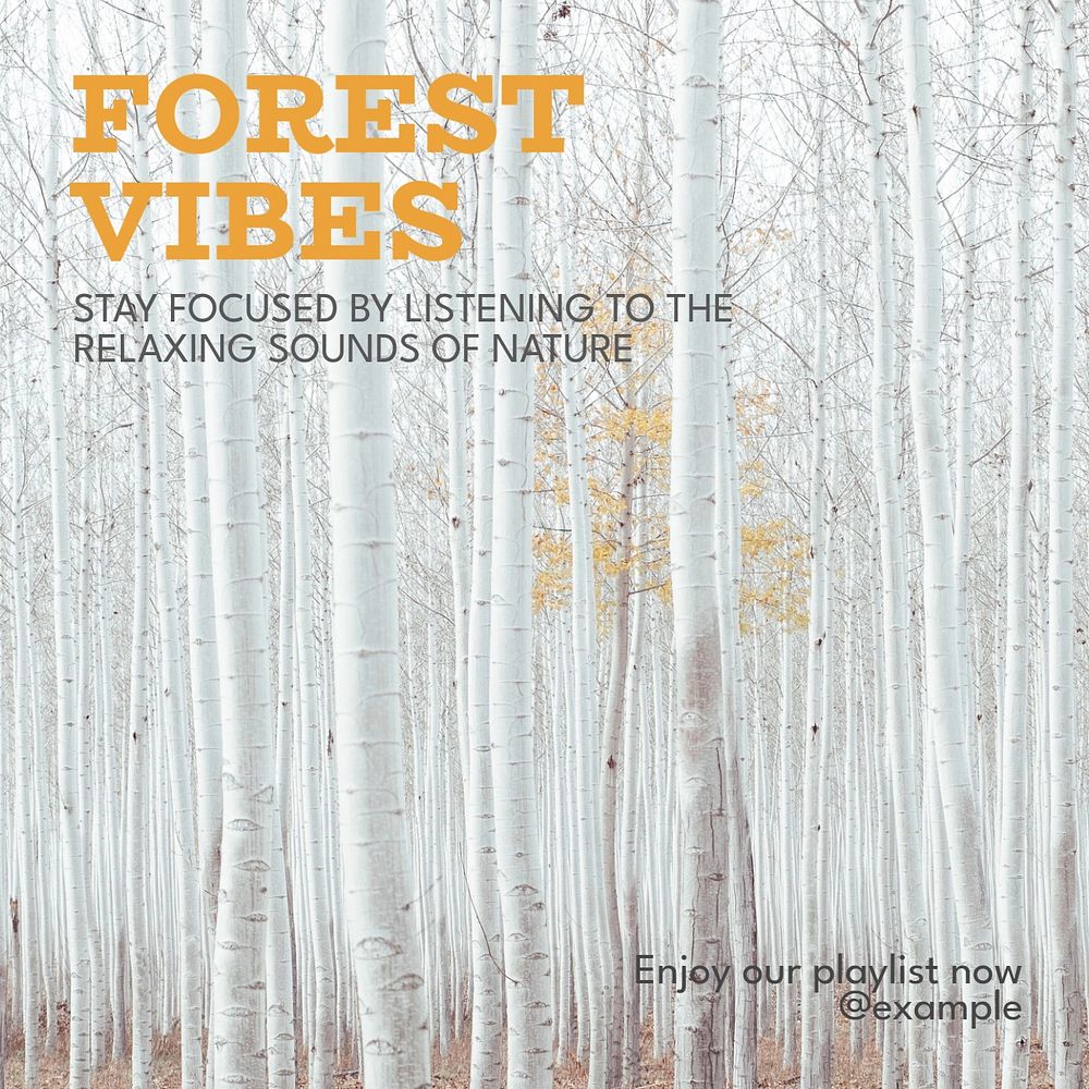 Forest vibes Instagram post template, editable design