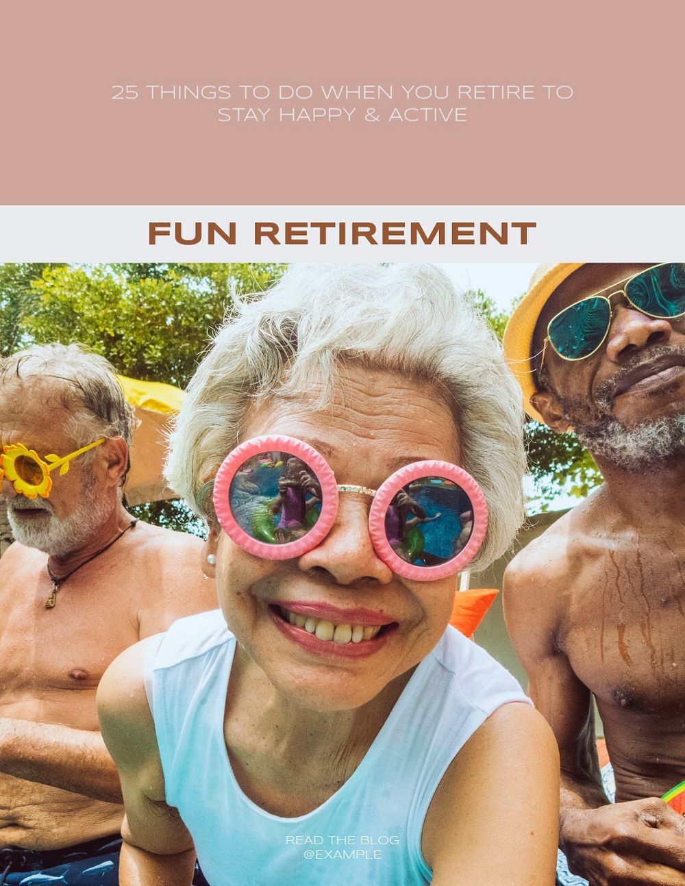 Fun retirement flyer template, editable text & design