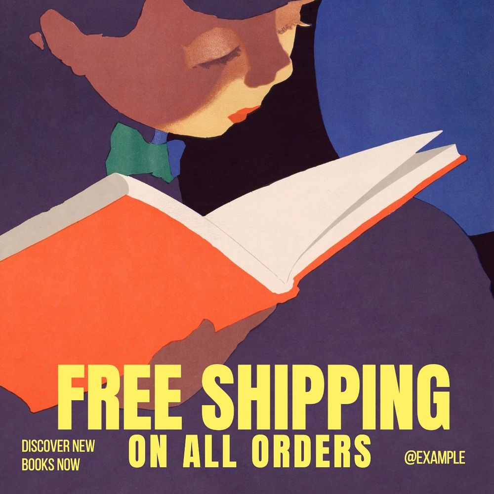 Free shipping Instagram post template