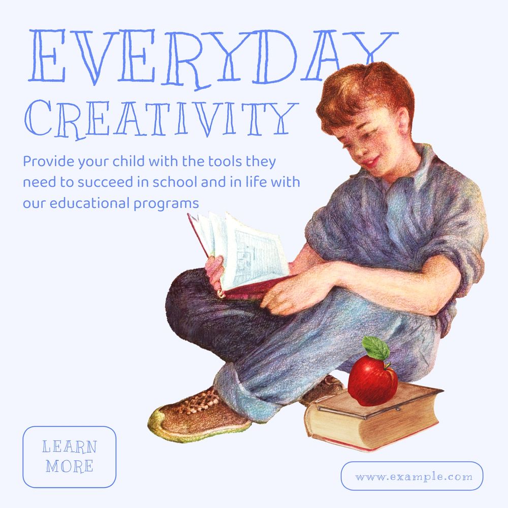 Everyday creativity Instagram post template, editable design