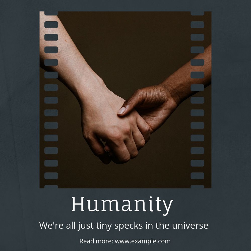 Humanity Instagram post template, editable text