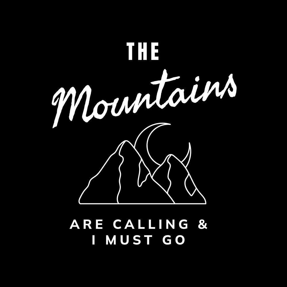 The mountains badge template, editable text