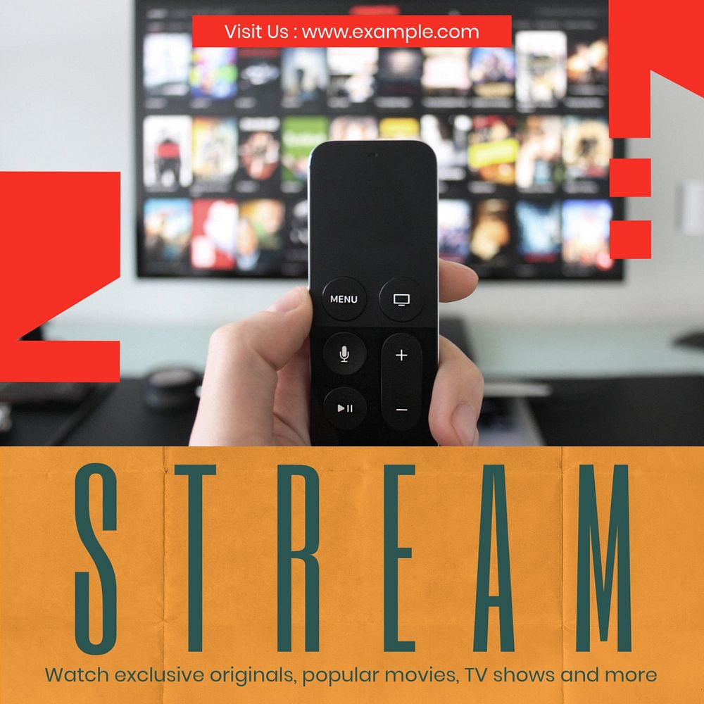 Movies streaming Instagram post template, editable design