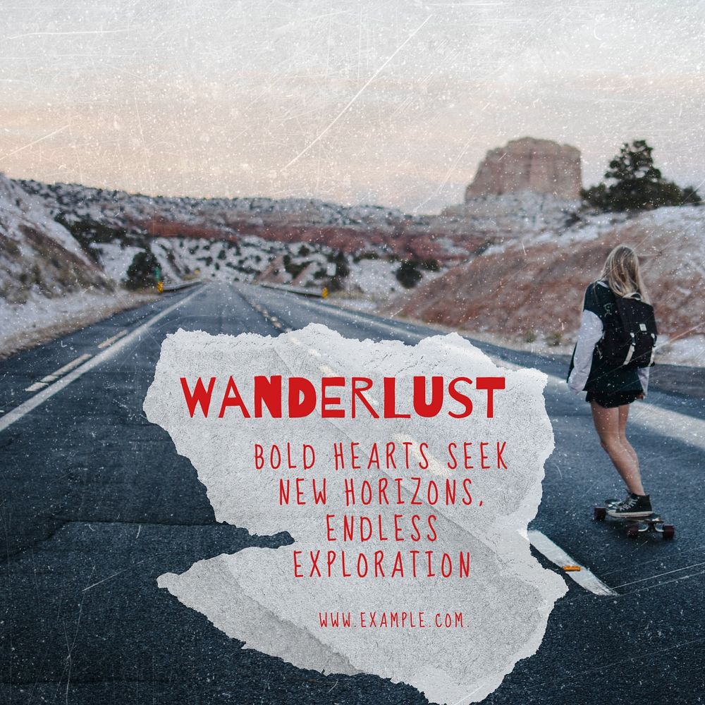 Wanderlust Instagram post template