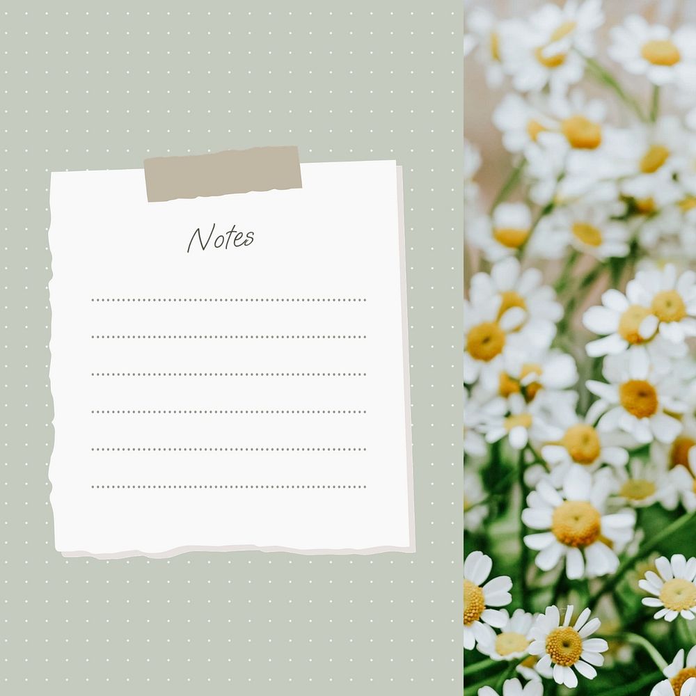 Blank notes Instagram post template, editable design