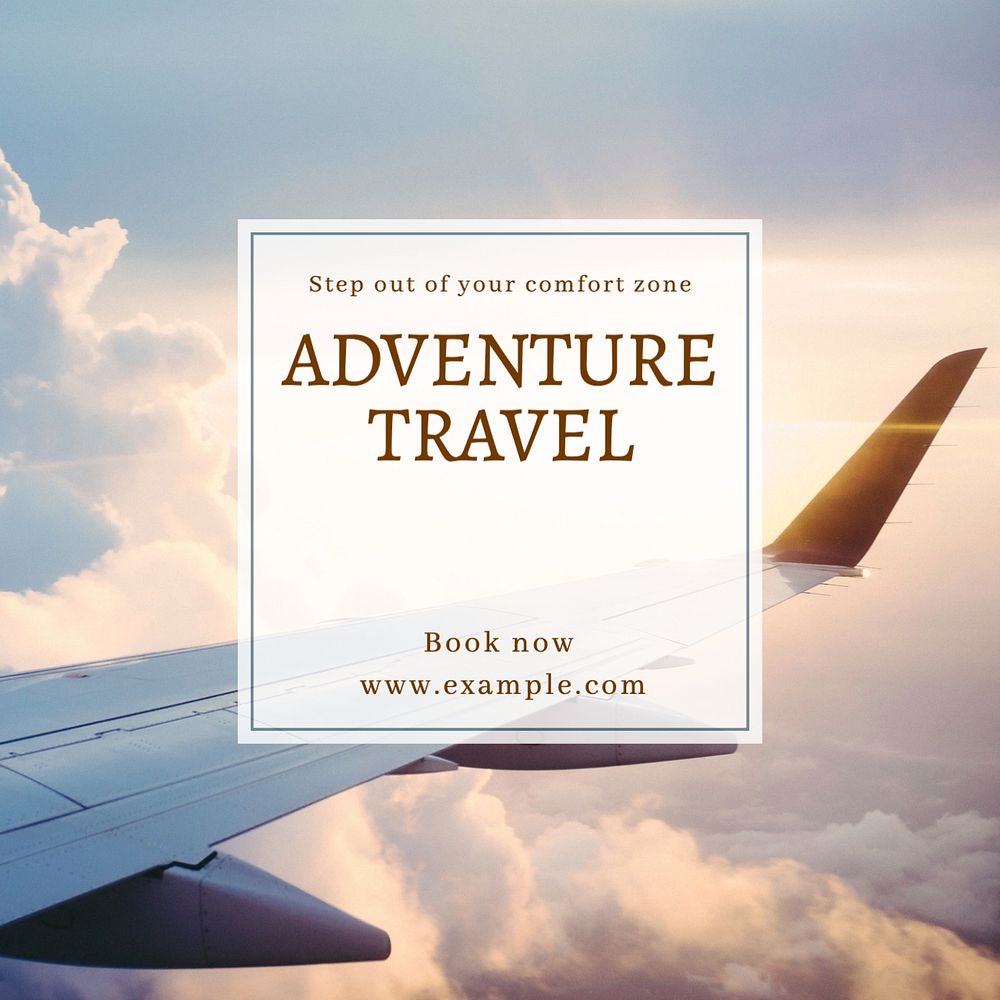 Adventure travel Instagram post template