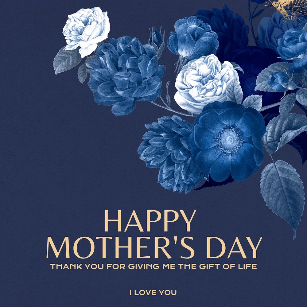 Happy mother's day Instagram post template, editable text