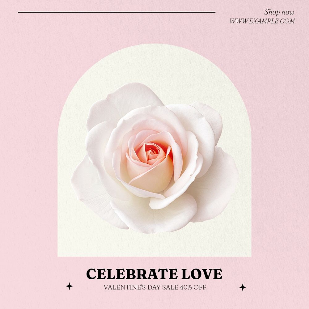 Celebrate love sale Instagram post template, editable text