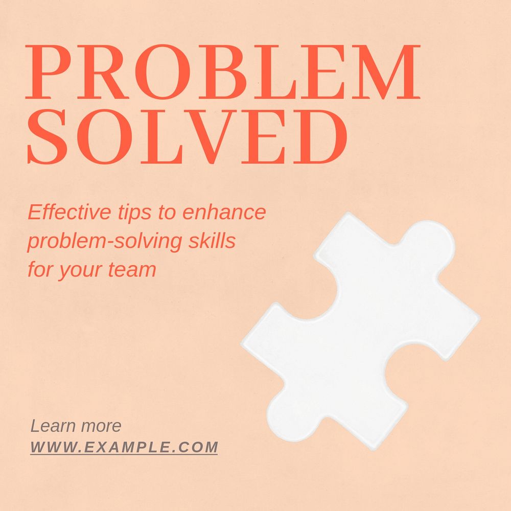 Problem solved Instagram post template, editable text